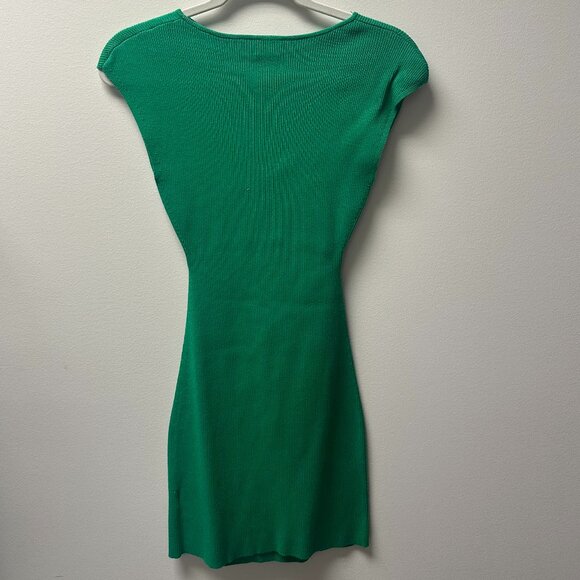 Aritzia Wilfred Free Cut-Out Green Knit Midi Dress - Picture 3 of 3
